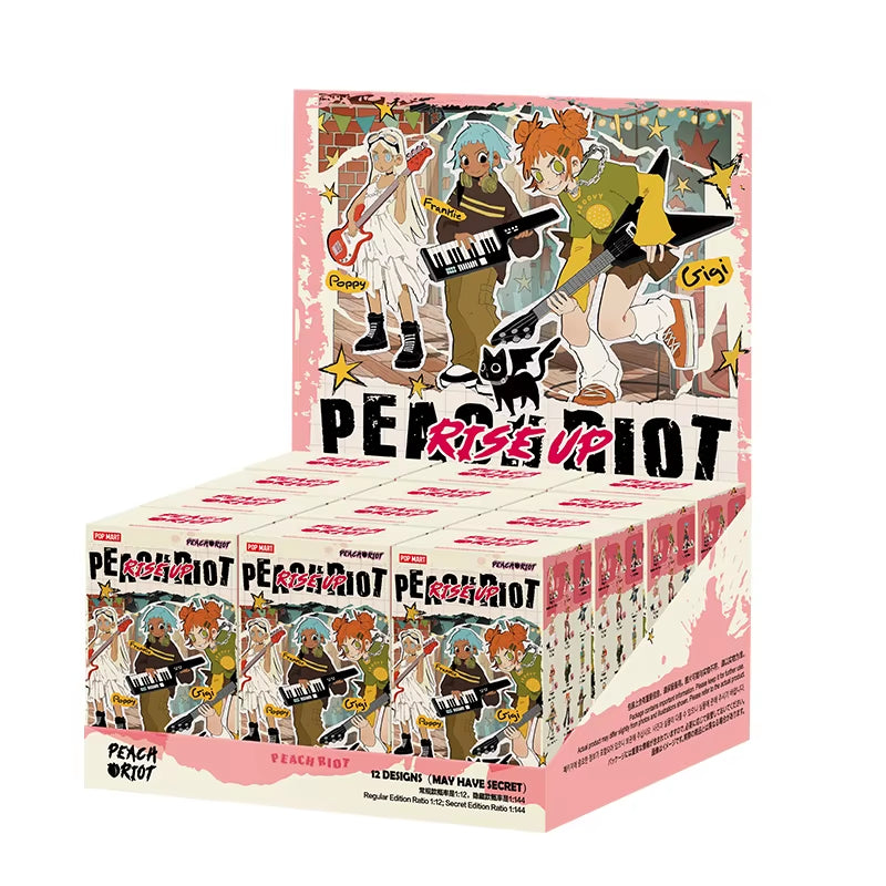 Peach Riot Rise up Series Mystery Box 1PC/12PCS POPMART Blind Box Action Figure Cute Toy