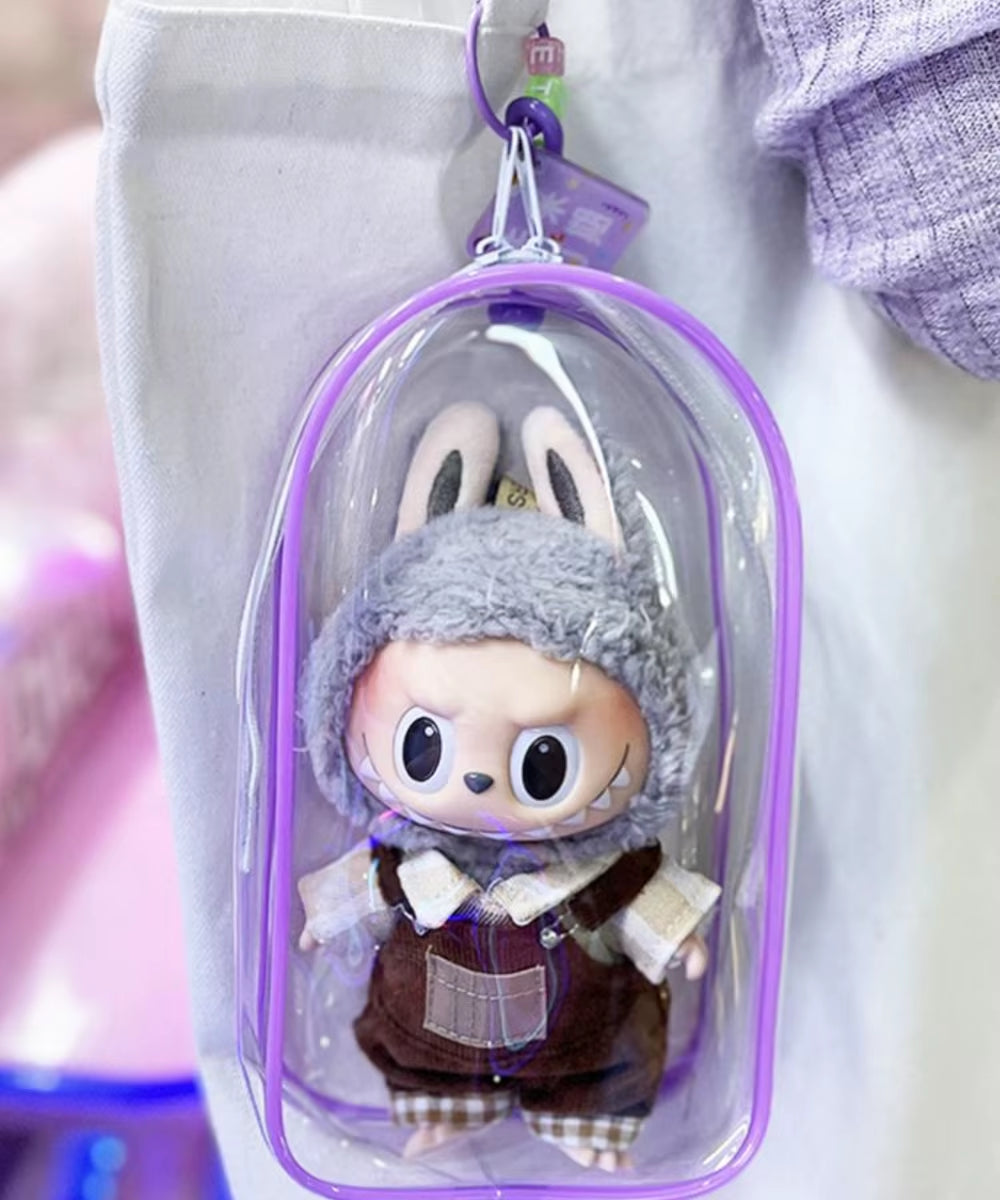 1Pc 19.5*10.5*5Cm Mystery Box Storage Case Doll Organizer Box Square Plush Dolls Display Bag for Labubu Doll Accessories